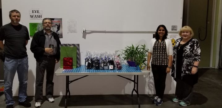Office goodies with Polar Express staff